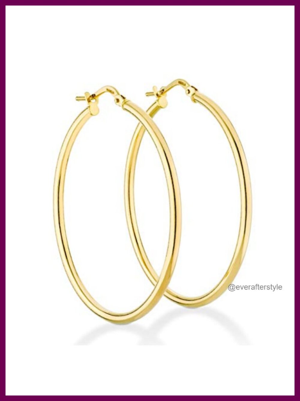 18K Gold Plated 925 Sterling Silver 2mm Round Tube Hoop Earrings Lightweight